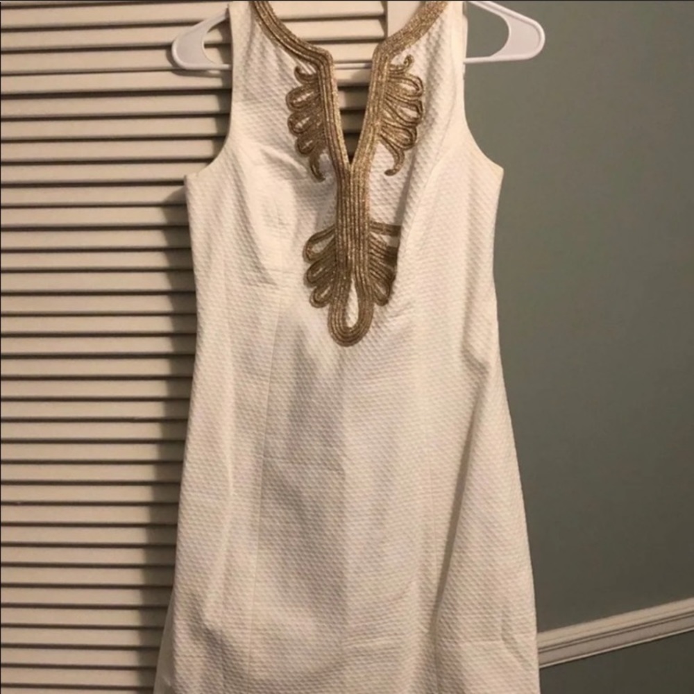 White and gold Lilly Pulitzer Janice size 2